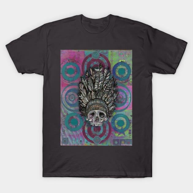 Native Skull T-Shirt by Raybomusic01